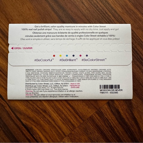 Moscow or Never Color Street gold sparkle new in the envelope - Picture 3 of 4